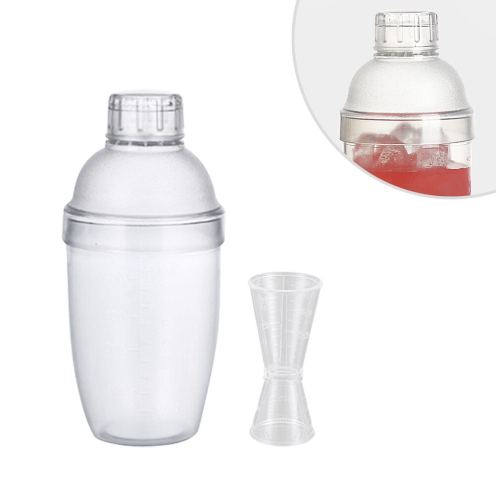 2 st transparent praktisk vin shaker mjölk te kopp klar bar shaker pc harts potten mixer kopp för hem: Som visat
