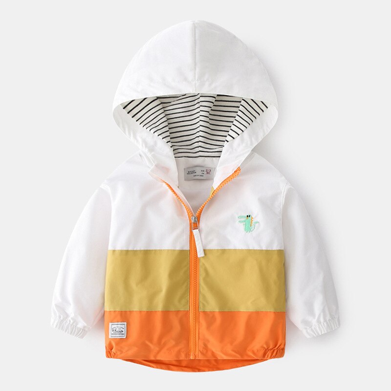 Veste à capuche pour enfants, manteau de dessin animé pour garçons, printemps-automne , BC268: white / 3T