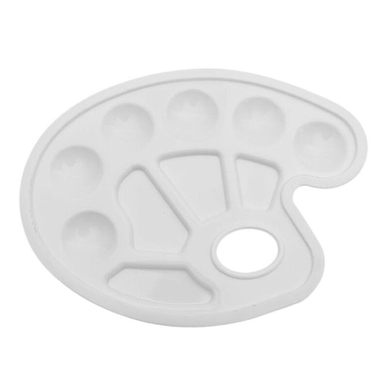 White Paint Palette Pigment Mixing Tray Artist Painting Palette with Thumb for Oil Watercolour Painting Pallet Painting Tool