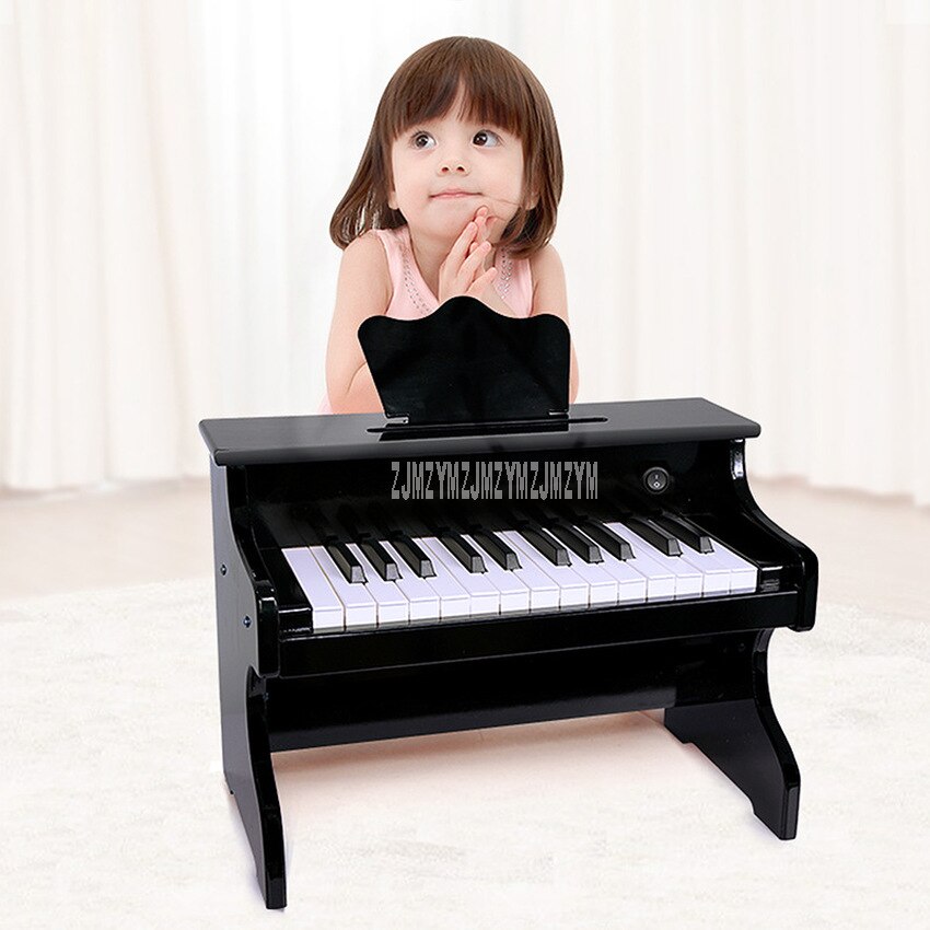 1-5 años bebé Mini 25 teclas de madera Piano juguete niños teclado de madera Piano niños pequeño instrumento Musical de juguete acústico
