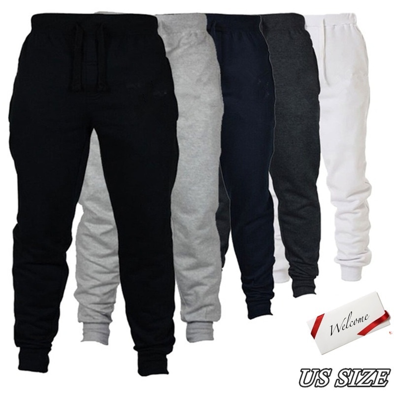 Mænd afslappede bukser sort sweatpants solide high street bukser mænd joggers oversize herrebukser fitness