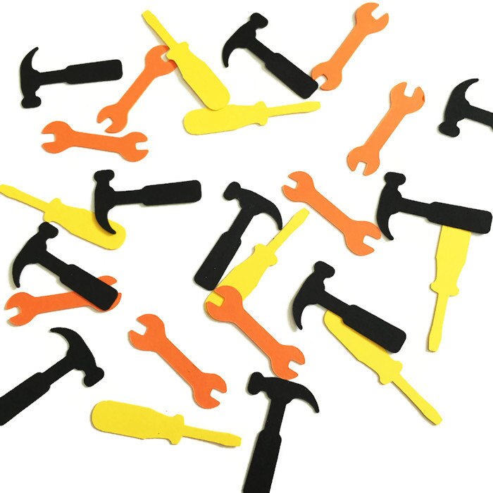 Bouw Verjaardag-Bouw Party Decor-Gereedschap Verjaardag Party-Gereedschap Party Confetti-Bouw Confetti