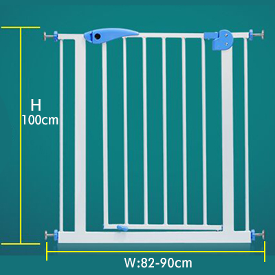 100cm high stair gate 82-90cm width baby safety gate iron gate house gate pet Isolation door white color