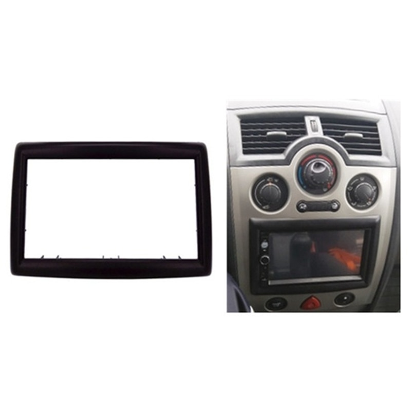2 din adapter cd trim panel stereo interface radio bil frame panel fascia til renault megane  ii 2003
