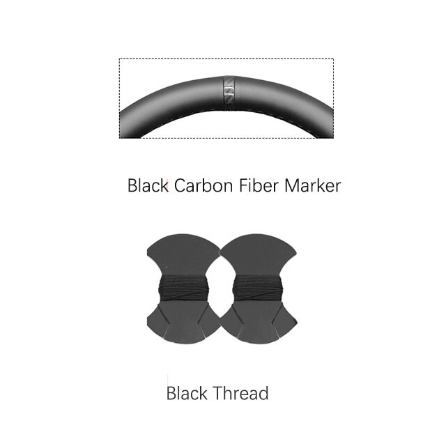 Black Carbon Fiber Suede No-slip Soft Car Steering Wheel Cover for Alfa Romeo Giulietta: Black Marker