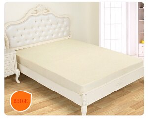 Bamboo fiber TPU bed protection pad toppers Waterproof Mattress Protector Cover hypoallergenic mattress: Light Yellow / 180x200cm