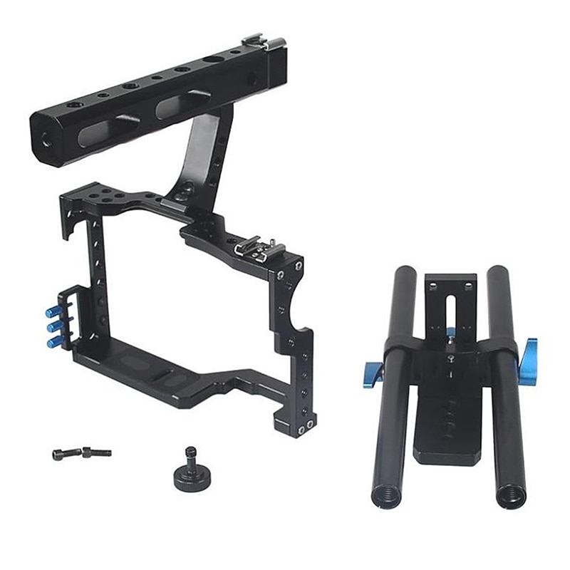 Kamera Käfig Stange Anlage Kamera Video Käfig Bausatz Stabilizer Zubehör Pro Sony A7II A7R A73 A6300 A6000 Panasonic GH4 A9