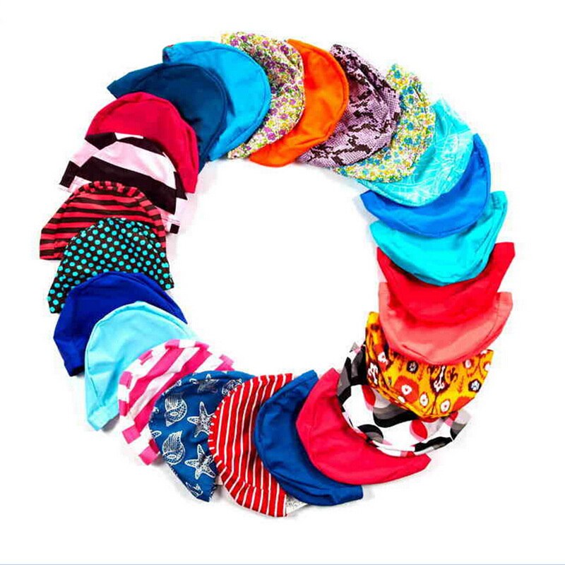Oren badmuts lang haar sport zwemmen polyester bescherm badmuts voor volwassenen print badmutsen gratis maat