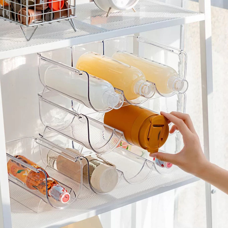 Kühlschrank Organizer Tablett für Wein und Gläser Kunststoff Weindose verwöhnen mit stapelbaren Glas Lagerbier regalen Tasse Lagerbier Regal