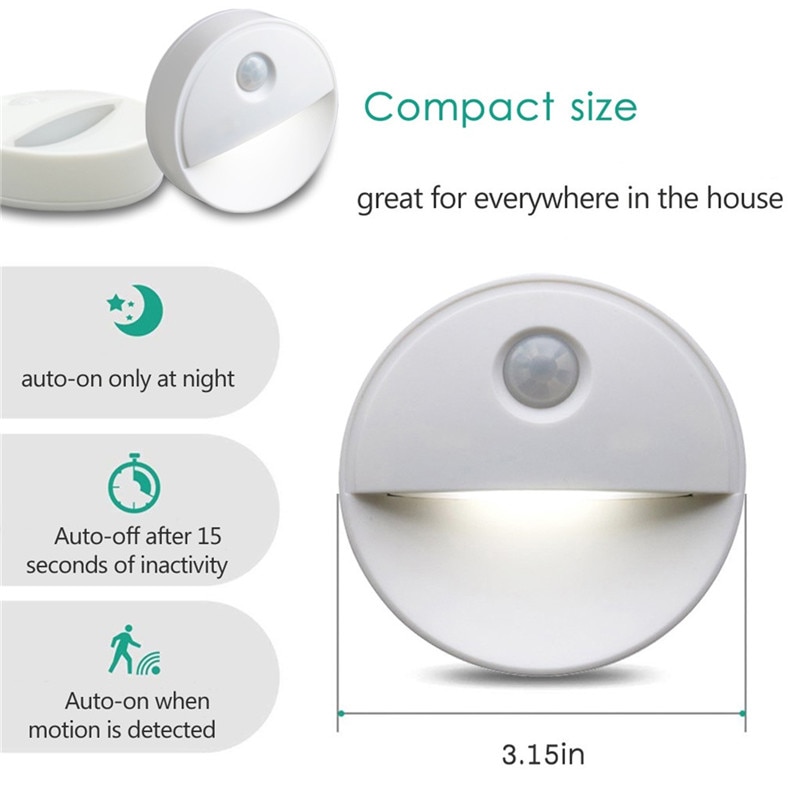 LED Ronde Lichaam Sensor Licht Creatieve lamp Controle Oogbescherming Bed Vreemde Slimme Nachtlampje lamp met motion sensor