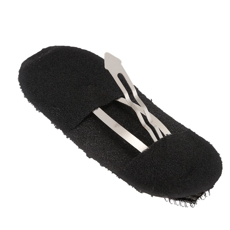 4 Pcs Black Sponge Hair Clip Volume Bumpit Padding Bun Updo