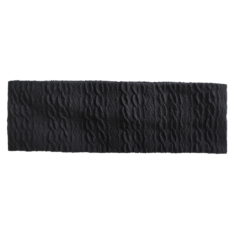 Vrouwen Spiraal Streep Zachte Haarband Headwrap Lady Gebreide Hoofdband Elastische Haarbanden Mode Effen Kleur Tulband Haar Accessoires: GRIJS