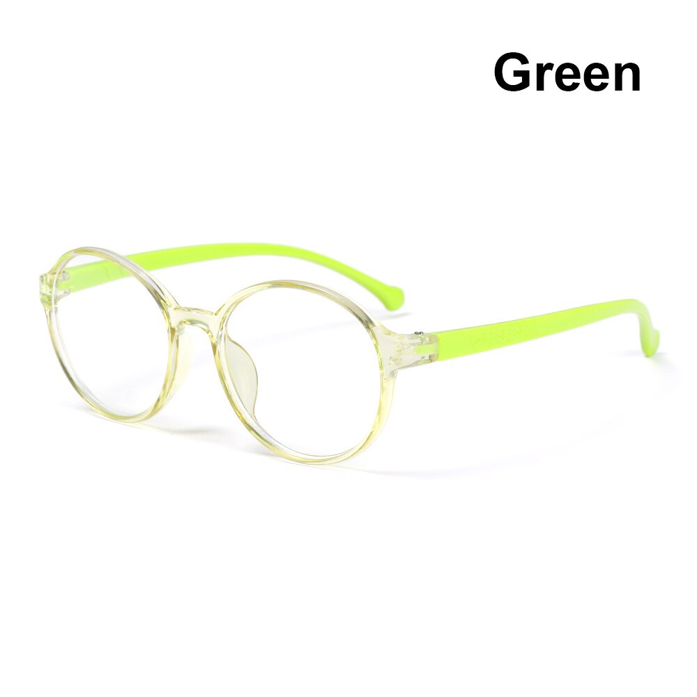 1Pc Anti-Blauw Kids Bril Jongens Meisjes Draagbare Ultra Licht Frame Computer Oogbescherming Brillen Vision Care Bril: Type1-green