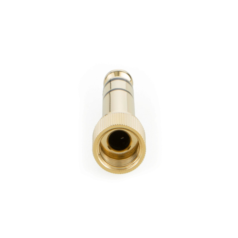 6.35mm Stereo Plug to 3.5mm Stereo Jack Adaptor, 6.35mm Male to 3.5mm Female with Screw,Gold Plated