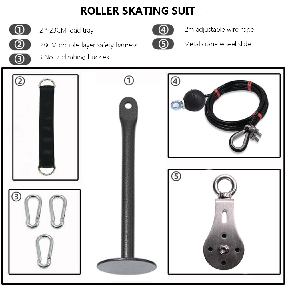 Poulies de Fitness DIY en Fil d'Acier Rotatif, Rouleau Coulissant, Musculation, Multifonctionnel, Machine de bug astique à Domicile: Default Title