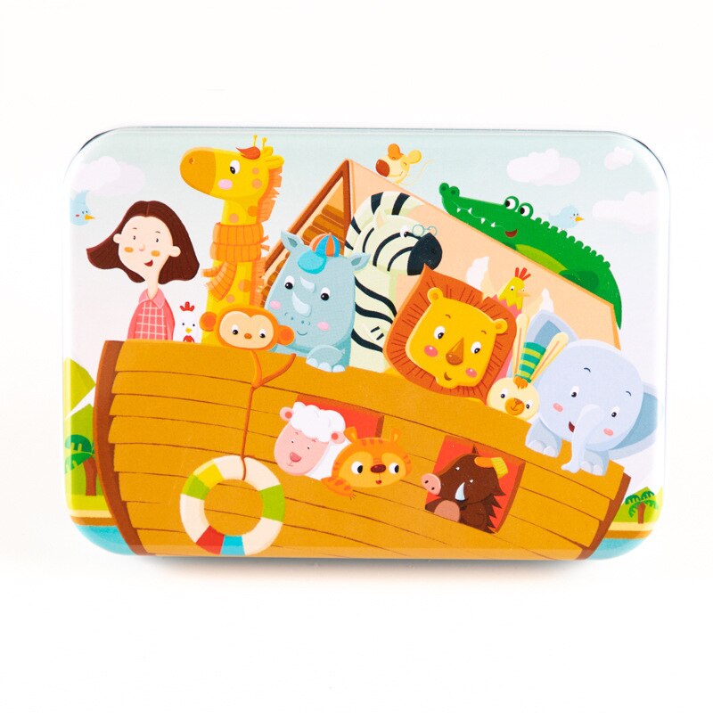 Nuovo 120 Pezzi Puzzle di Legno Per Bambini Puzzle di Legno Del Giocattolo Animale Del Fumetto Puzzle Bambino Primi Giocattoli Educativi di Apprendimento Regalo di Vendita Calda: M