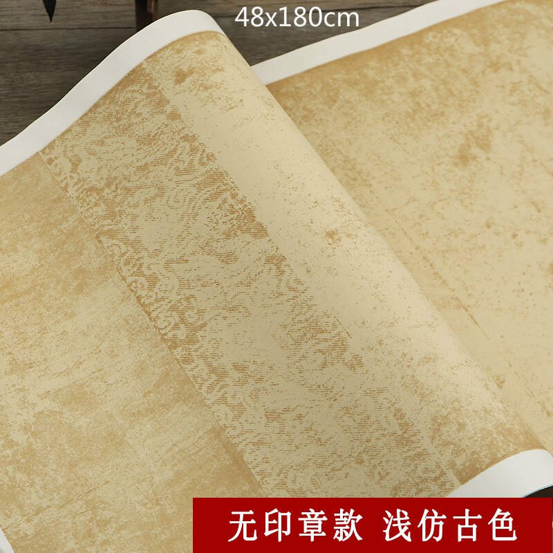 Chinese Xuan Paper 5sheets/lot Retro Batik Half Ripe Calligraphy Paper Chinese Brush Calligraphy Special Paper Copybooks: E 48x180cm