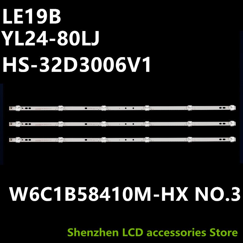 Voor Zhengke LE19B Ace YL24-80LJ Lamp Strip HS-32D3006V1W6C1B58410M-HX NO.3 6LED 6V 584Mm 100% Led Backlight Strip