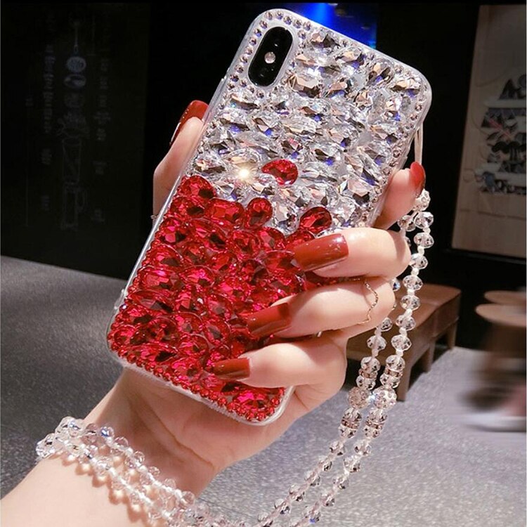 Cassa del diamante per huawei p40 lite caso di bling di cristallo della copertura del telefono per huawei p 40 lite p40 luce di scintillio di strass coque funda: 4