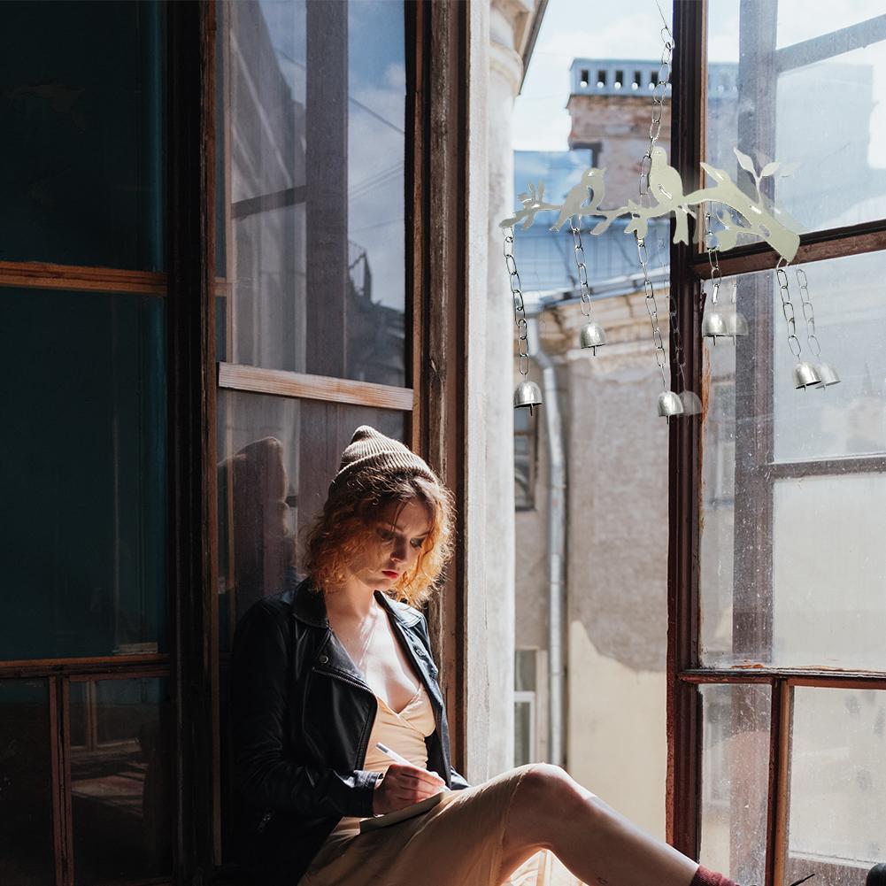 Birds Bells Wind Chime Metal Wind Chime Two Birds Garden Wind Chime Cross-border Decorative Garden Garden Wind Chimes