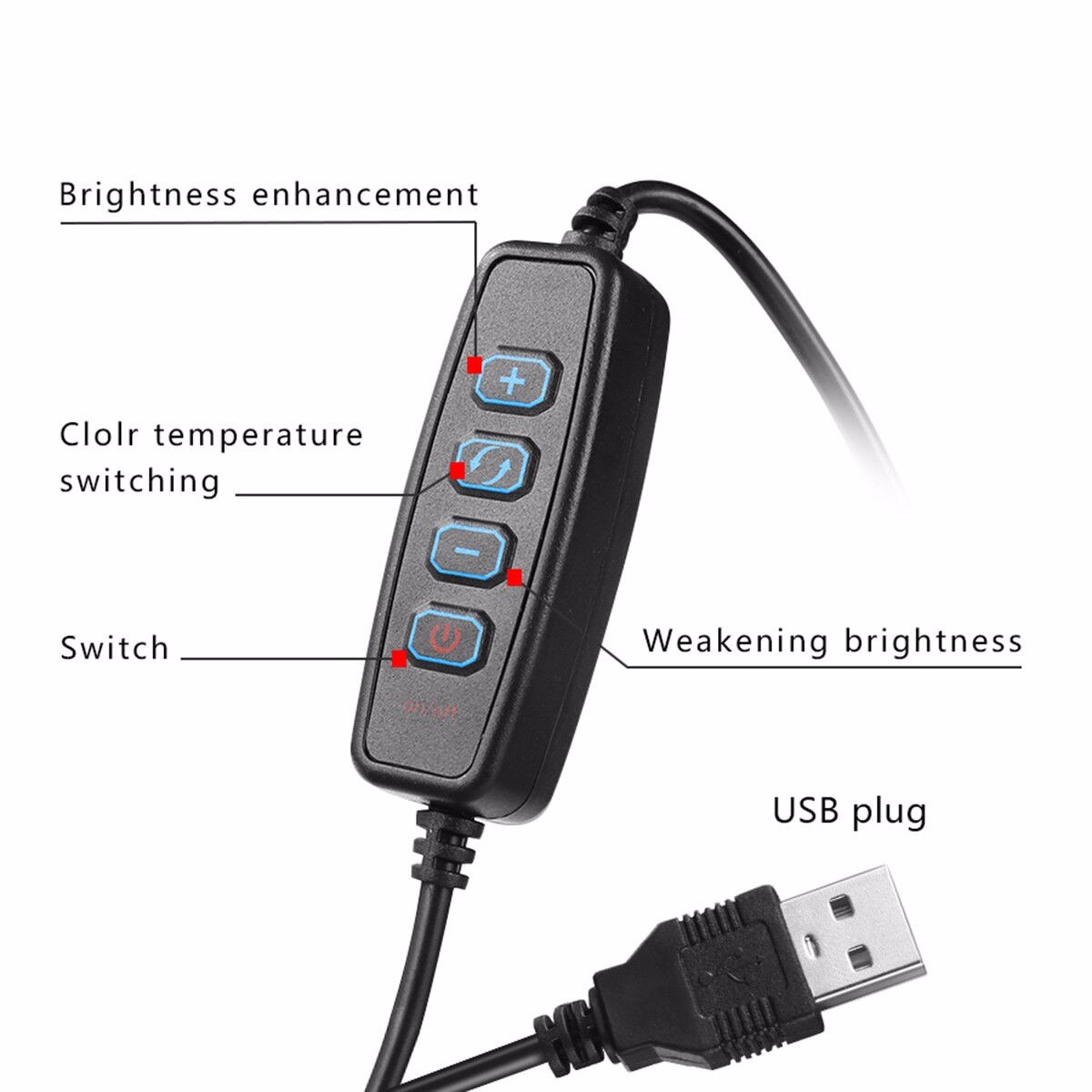 3 modus LED Licht Kamera Foto/Studio/Video Ring Licht 3200 karat-5500 karat Fotografie Dimmbare Ring lampe für Iphone/Samsung/Xiaomi