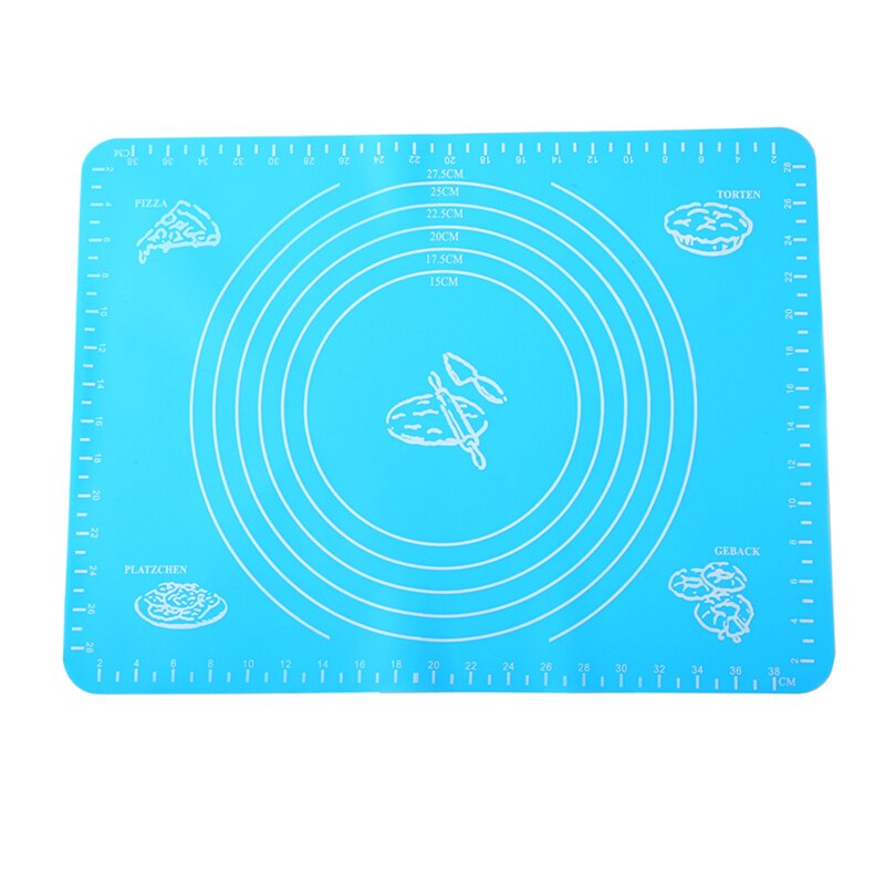 50 x 40cm skala silikonemåtte køkken ælteunderlag bagemåtte kogeplade bord grillpude værktøj ikke giftig uskadelig