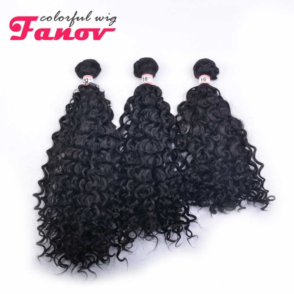 Kinky Curly Synthetic Hair Extensions Bundles 3 Pi Grandado 0995