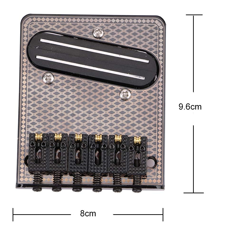 1 pcs Homeland Electric Guitar Bridge Chrome 6 Saddle String Bridge Pickup Set For Fender telecaster Guitar Pickup 10.5mm