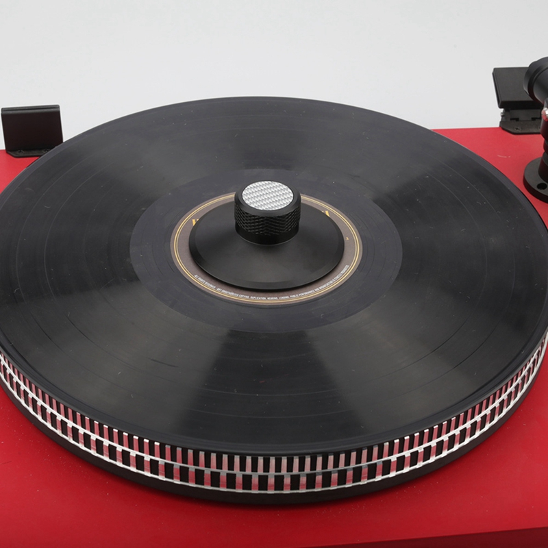 Jabs plattenspieler aus aluminium mit ausbalanciertem metall-plattenstabilisator, gewichtsklemme und hifi-funktion