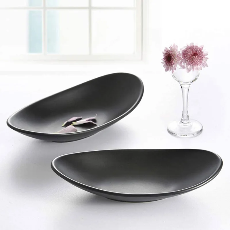 Oval sort ring skål smykkebakke nøglebakke organizer indretning nøgleskål smykke skål dekorativ skål organizer køkkenartikler