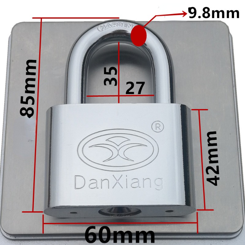One key can open multiple locks, unlocking and opening multiple locks of the same model and size door lock Hanging （1 key）: Silver
