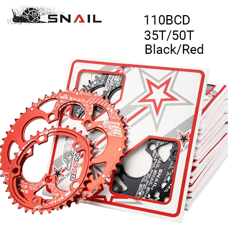 BDSNAIL 110BCD Chainring 50T/35T 9-11speed Road Bike Chain Ring Double Oval 7075-T6 Bicycle Chainwheel Disc Fit SHIMANO,SRAM,FSA