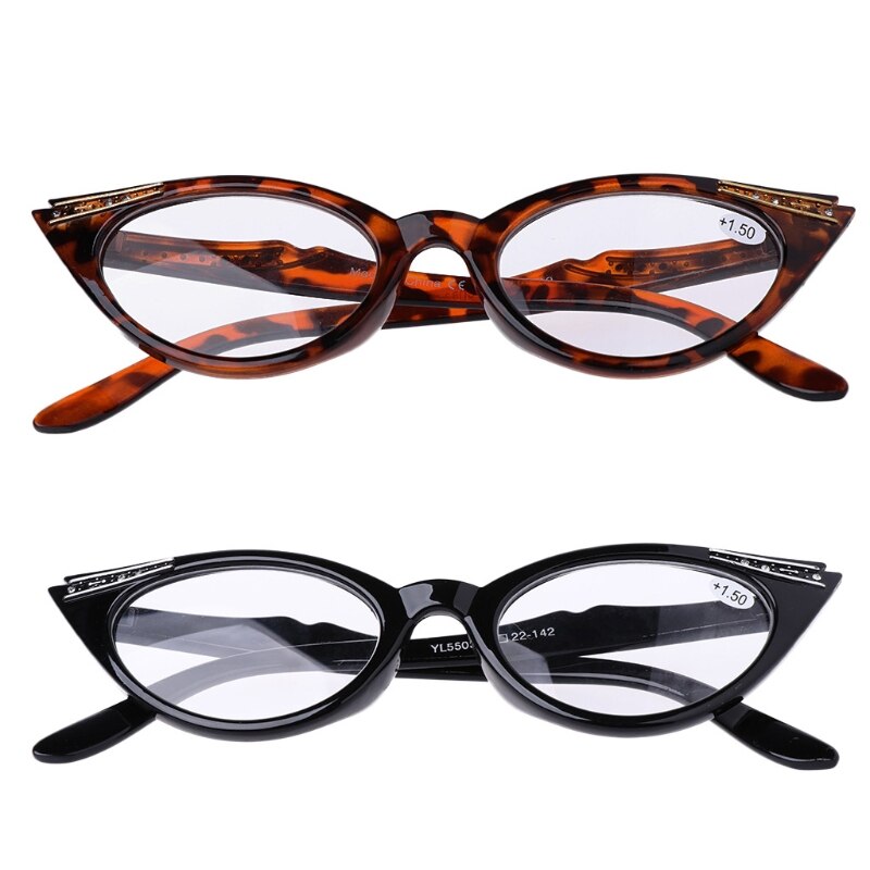 Gafas de lectura tipo ojo de gato para mujer, gafas para presbicia, lente de resina + 1,0 ~ + 3,5
