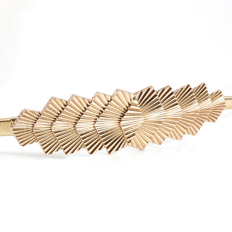 Gold Taille Gürtel für Frauen Kleider Elastische Kette Weibliche Gürtel strecken Dünne Damen Gürtel Bund elastique ceinture femme