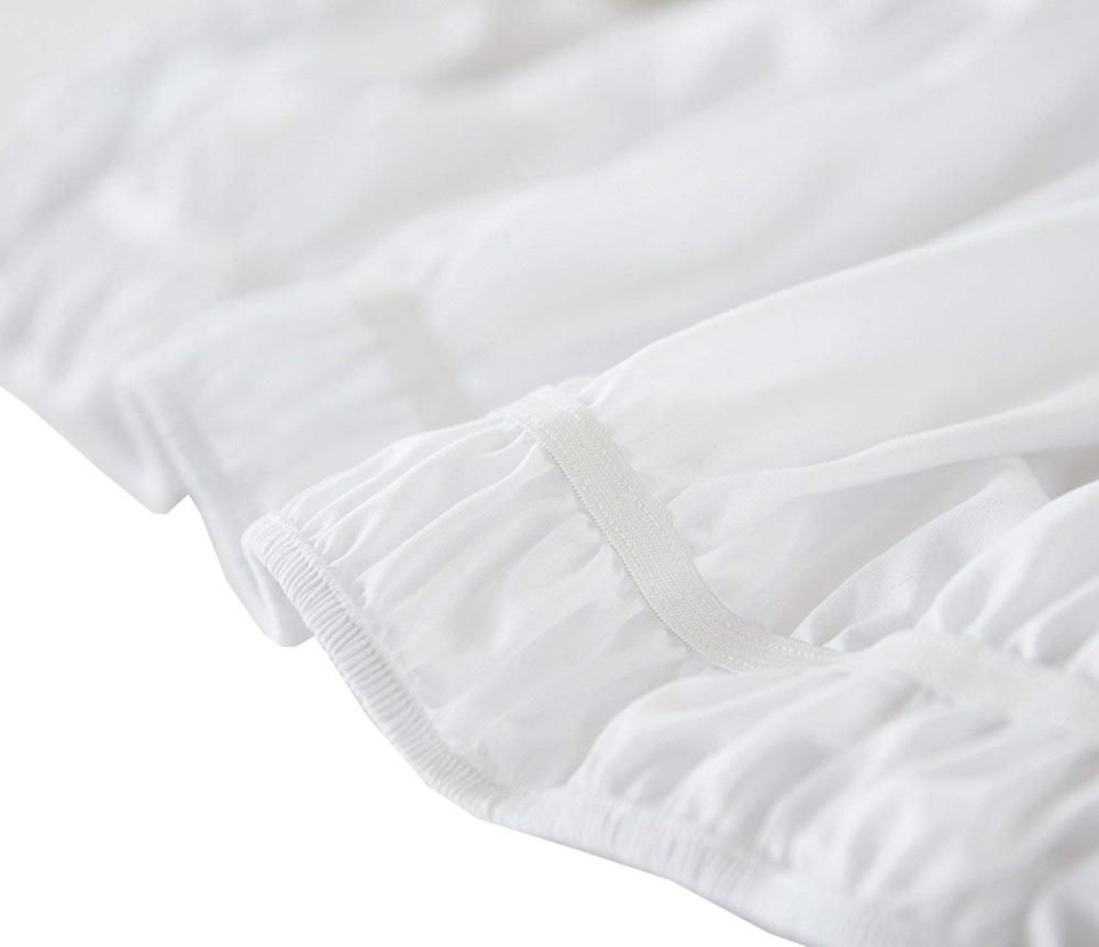 Vikle rundt i sengen nederdel elastisk seng flæser let pasform let af fade resistent ensfarvet seng nederdele hotel stof spredt