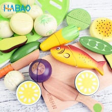 Wooden magnetic Toys Hobbies Pretend Play Cooking Food Miniature Fruits Cutting Vegetable Condimen Educational For Children