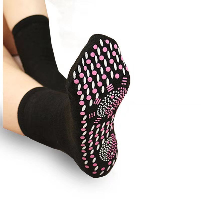 Tourmaline Self Heating Heated Socks For Women Mem Help Warm Cold Feet Comfort Health Heated Socks Magnetic Therapy Comfortable: Black