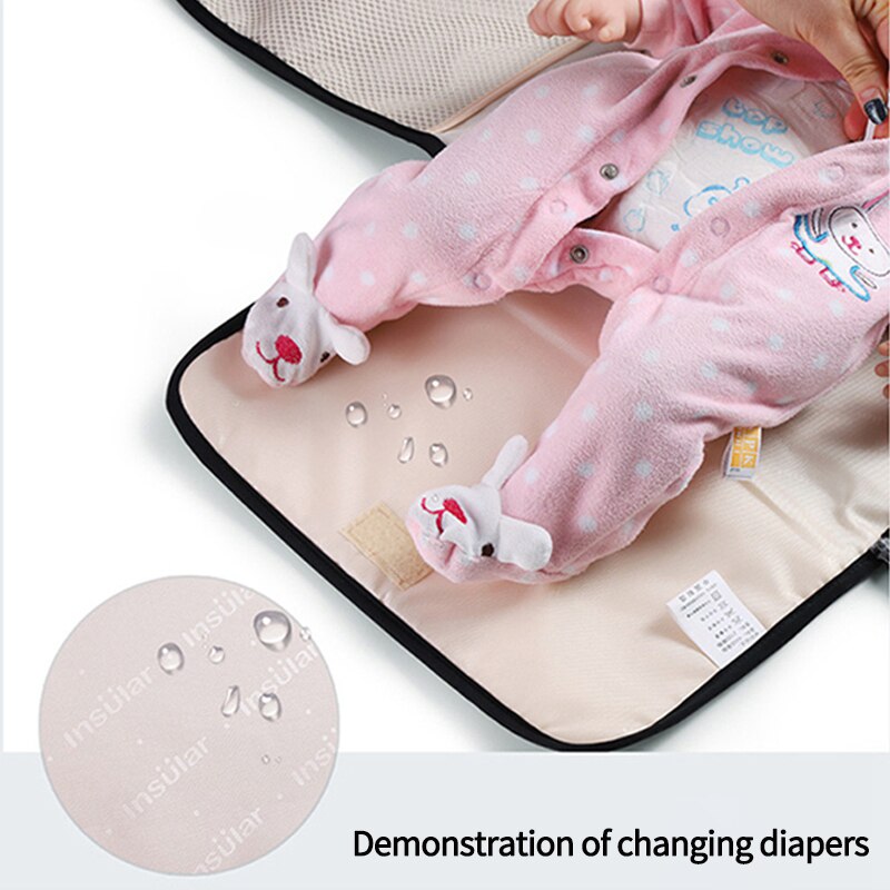 3 Lagen Luier Veranderende Tafel Waterdichte Baby Luierbak Herbruikbare Baby Crib Sheet Draagbare Vouwen Liners Pad Zak