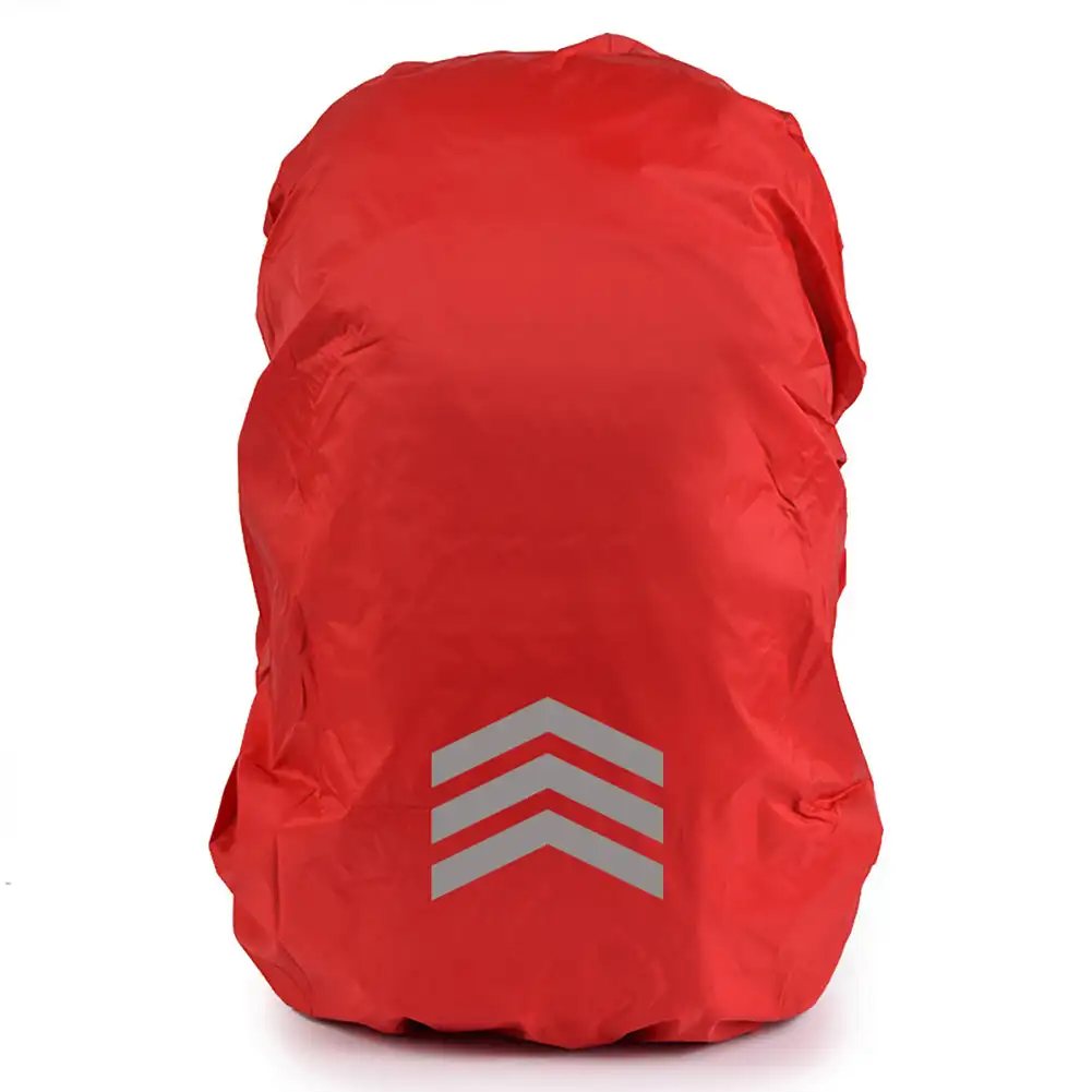 draussen Reflektierende Rucksack Regen Abdeckung Nacht Radfahren Wandern Sicherheit Klettern Tasche Abdeckung Wasserdichte Regen Abdeckung Für Rucksack 18-45L: Silberfarbe