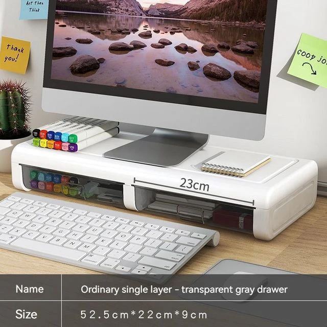 Monitor Houten Standaard Meerdere Stijlen 2 Laden Desktop Computer Ondersteuning Monitor Riser Houder Desktop Plank Slaapkamer Tafelplank: green