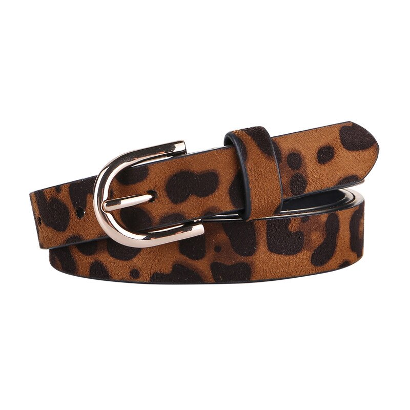 Vrouwelijke Luipaard Riem Snake Skin Zebra Print Dunne Paardenhaar Tailleband Pu Lederen Gouden Ring Hart Pin Metalen Gesp Dames Riemen