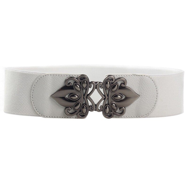 Cinturón ancho elástico para mujer, faja de cuero Vintage, accesorios de ropa