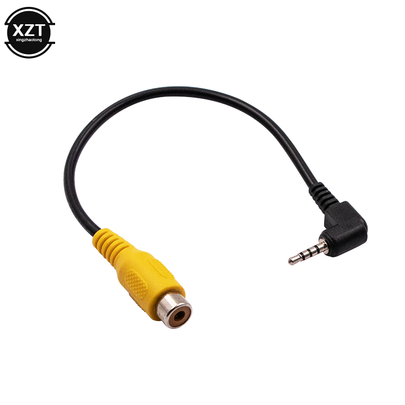 Bil gps konverter kabel ledning mini av in video kabel 2.5mm stereo jack hanstik til rca hun adapter kabel