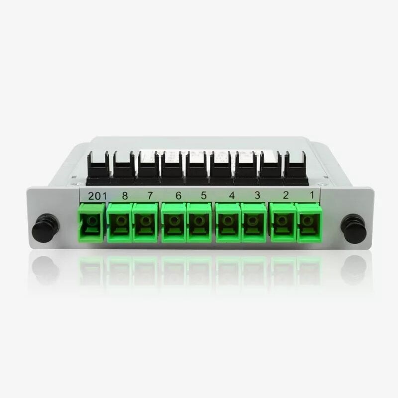 SC APC UPC PLC 1X8 Fiber Optic FTTH Splitter Box PLC Insert sheet Type Fiber Optical Coupler Splitter Insertion 1:8