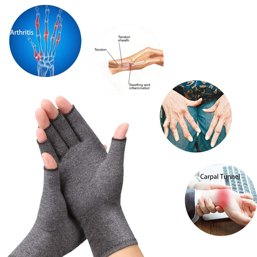 1 par kompressionshåndledsstøtte ledsmerter lindring håndbøjle gigthandsker kvinder mænd terapi armbånd