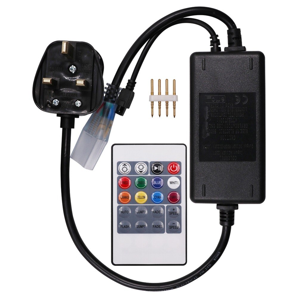 20key IR Afstandsbediening RGB Controller AC110V 220 V 1000 W Led Controllers Met US/EU/AU/UK plug Voor 8mm 10mm PCB Led Strip Licht