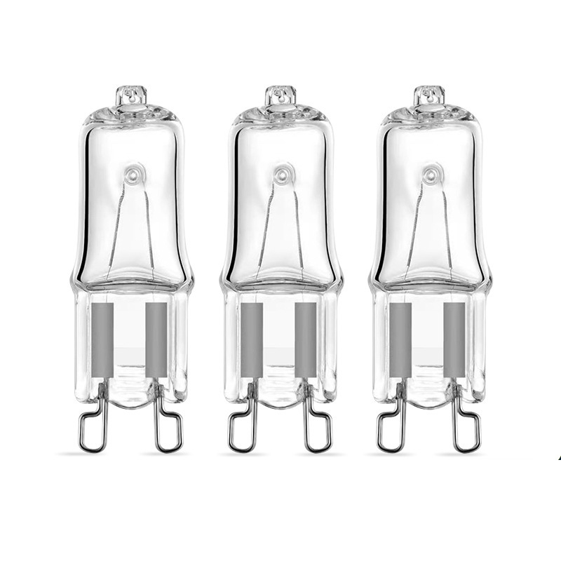 G9 220V 60W 25W 40W pin halogen bulb G9 high-voltage plug-in crystal bulb small bulb halogen tungsten filament bulb