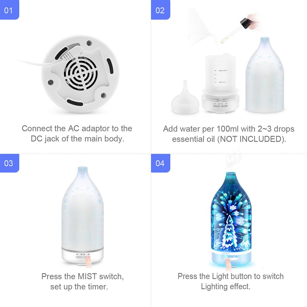 Wit Demontabel Luchtbevochtiger Voor Home Office Portable Usb Aroma Diffuser Auto Mist Maker Ultrasone Luchtbevochtigers Diffusers