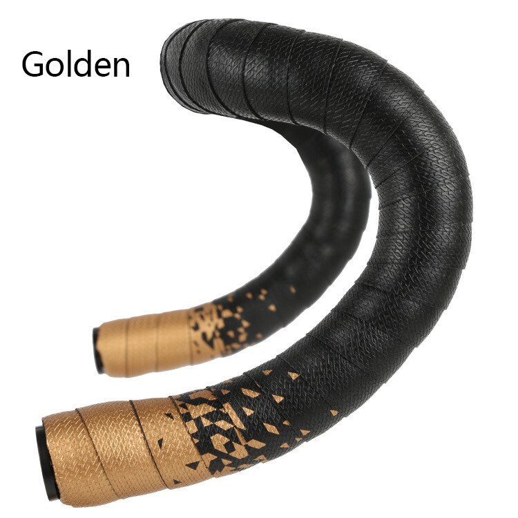 1pair Bike Handlebar Wrap Comfortable Road Bicycle Handlebar Tape Non-slip Cycling Handle Belt with Bar Plug Bicycle Equipment: Gold