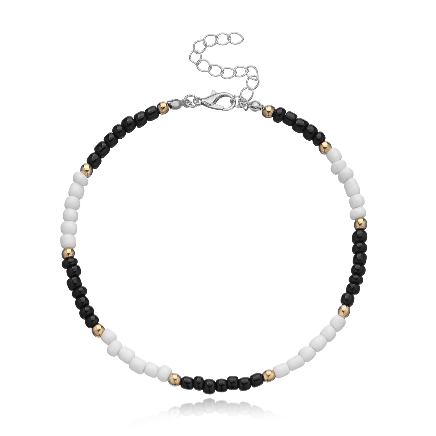 Tobillera Bohemia con cuentas de arroz para mujer, pulsera de tobillo hecha a mano, cadena de cuentas en el pie, joyería de verano: 8